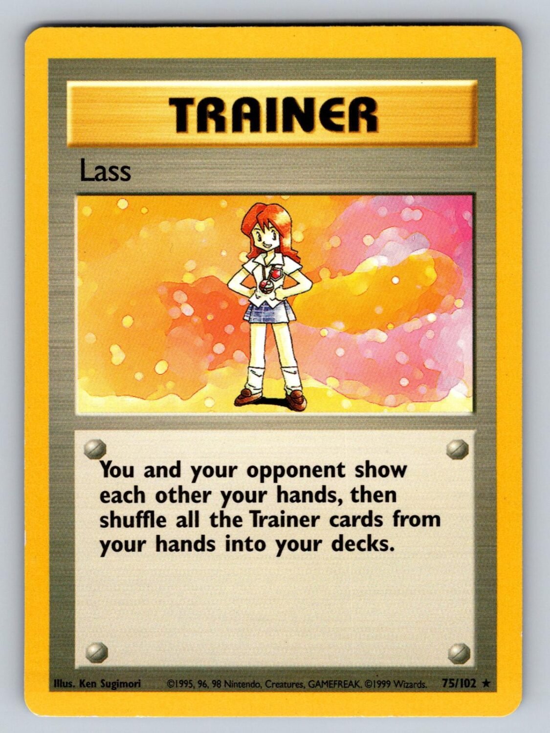 Lass 75/102 NM/M Base Set Unlimited R Pokemon T01110