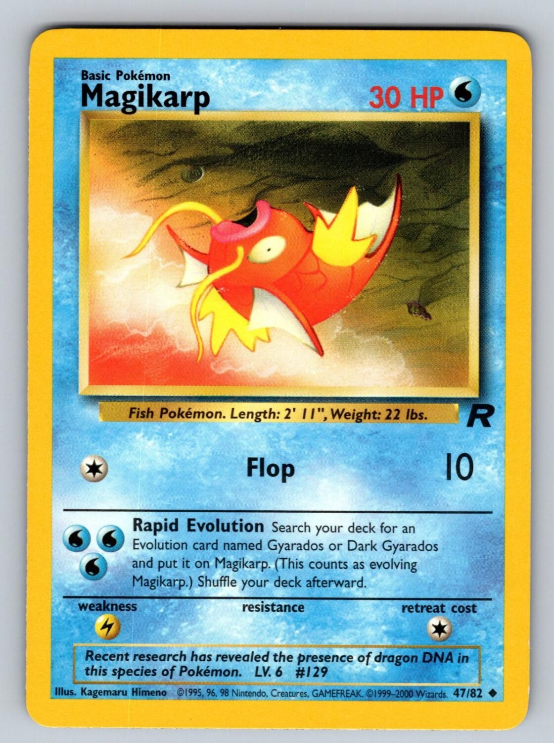 Magikarp 47/82 NM/M Team Rocket UC Pokemon Unlimited T01063