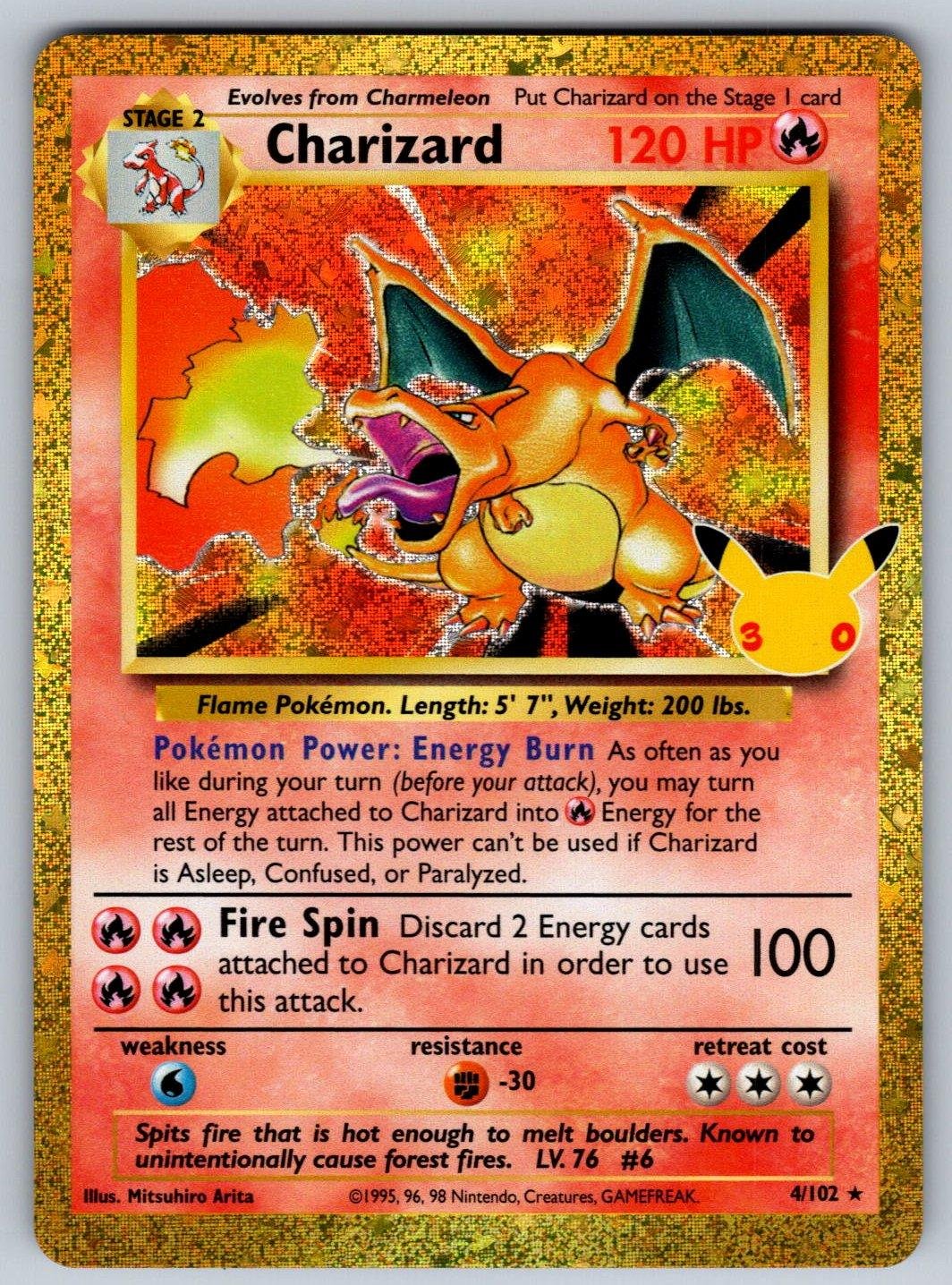 Charizard 4/102 NM/M Holo ME: 30th Celebration Classic Collection Pokemon T00526