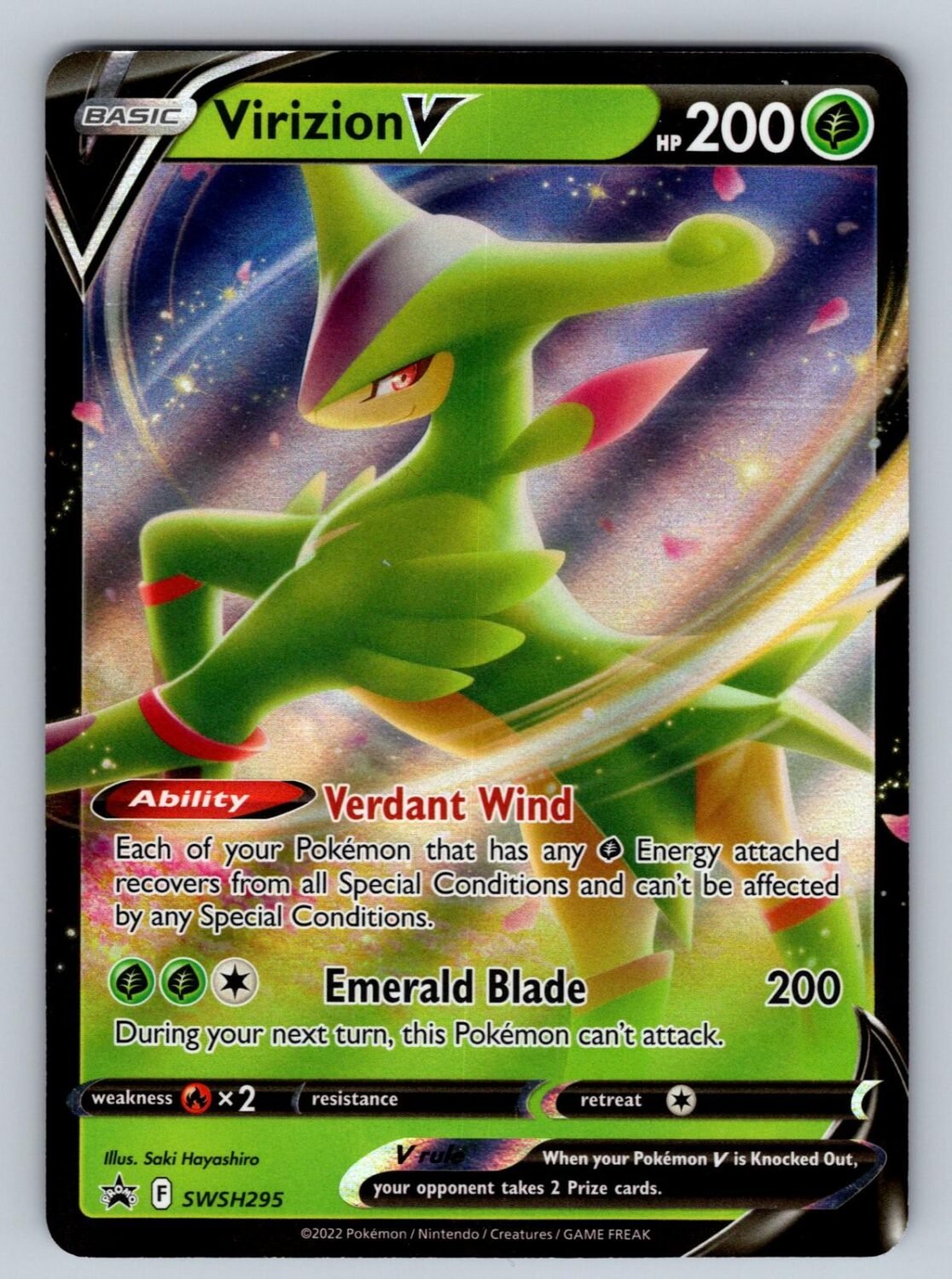Virizion V SWSH295 NM/M Holo Sword & Shield Promo P Pokemon T02368