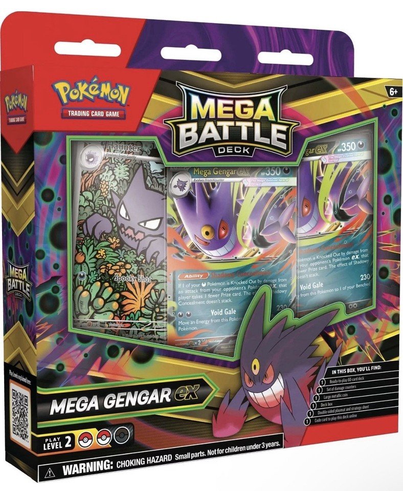 Brand New Sealed Mega Gengar Mega Battle Deck ex Starter Deck Foil 2023 Pokemon