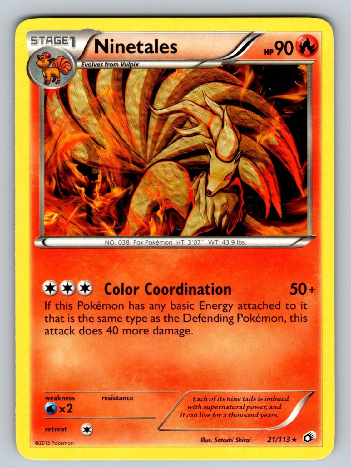 Ninetales 21/113 NM/M Legendary Treasures R Pokemon T08202