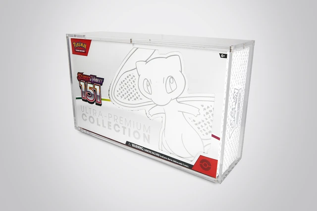 Brand New & Sealed English Pokemon UPC Mew - 151 Ultra Premium Collection Acrylic Case