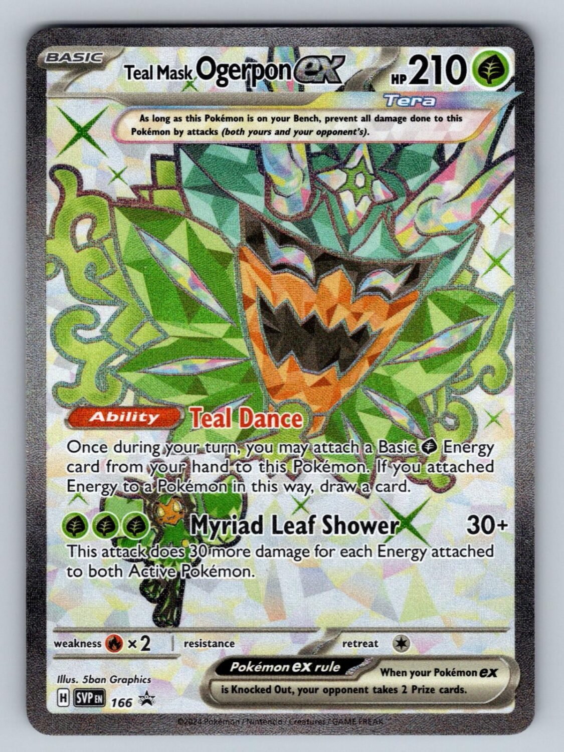 Teal Mask Ogerpon ex 166 NM/M Holo Scarlet & Violet Promo UR Pokemon T08185