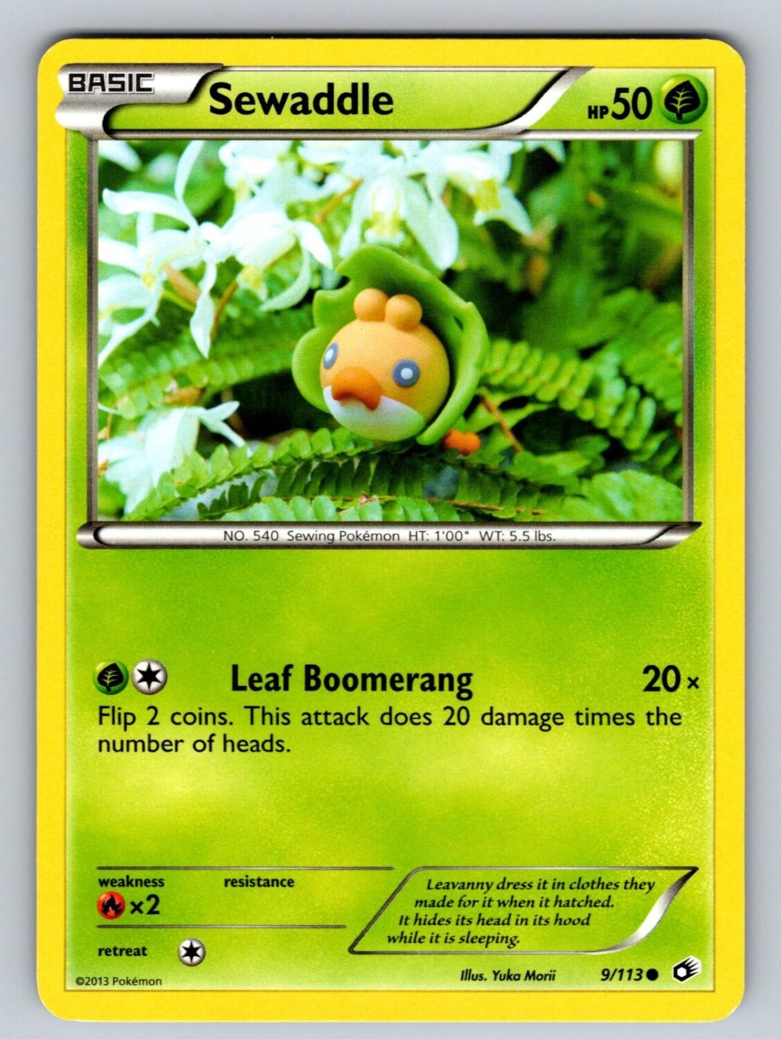 Sewaddle (9) 9/113 NM/M Legendary Treasures C Pokemon T08200