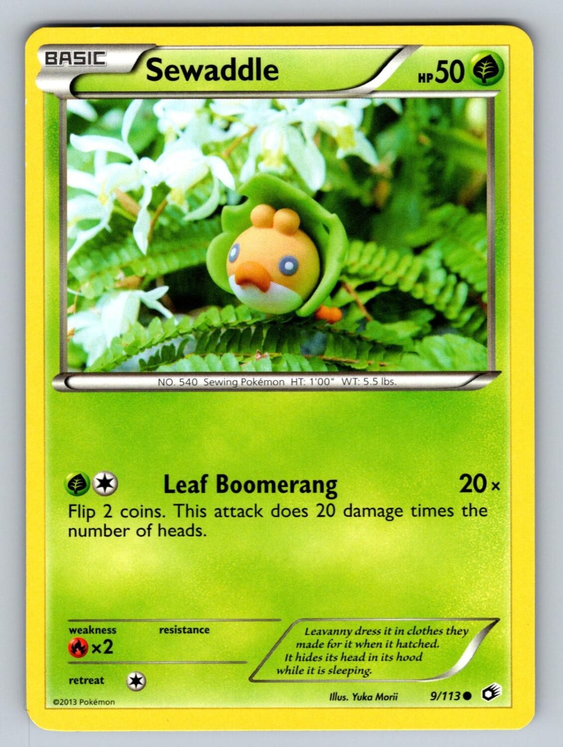 Sewaddle (9) 9/113 NM/M Legendary Treasures C Pokemon T08197