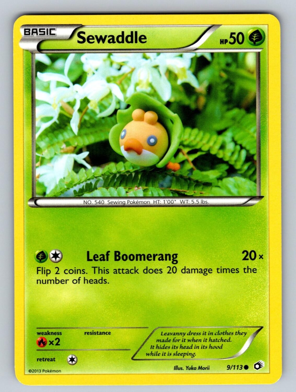 Sewaddle (9) 9/113 NM/M Legendary Treasures C Pokemon T08201