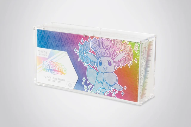 Brand New & Sealed English Pokemon Prismatic Evolutions SPC Acrylic Case Acryshield