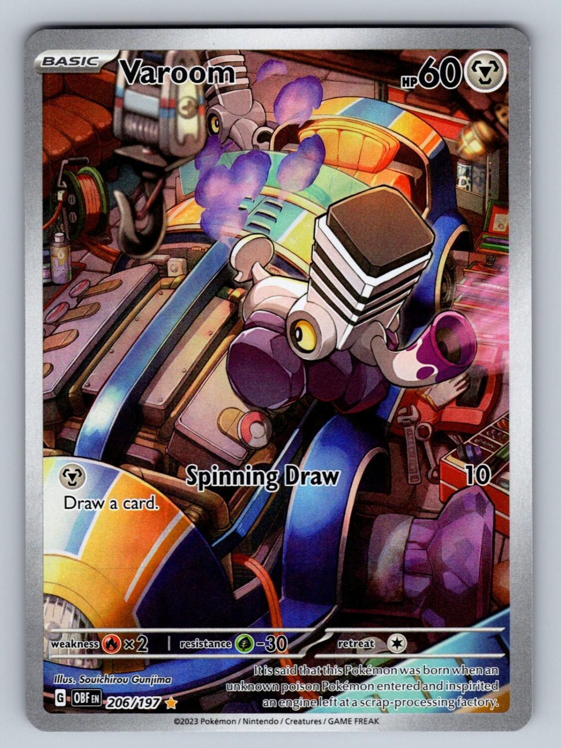 Varoom 206/197 NM/M Obsidian Flames IR Pokemon Holo T08192