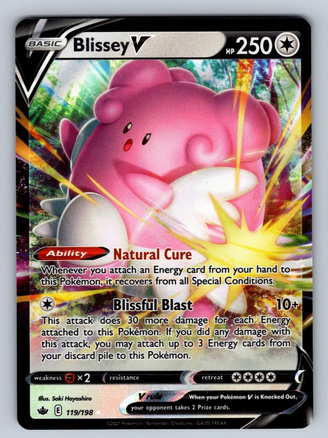 Blissey V 119/198 NM/M Holo Chilling Reign UR Pokemon T08191