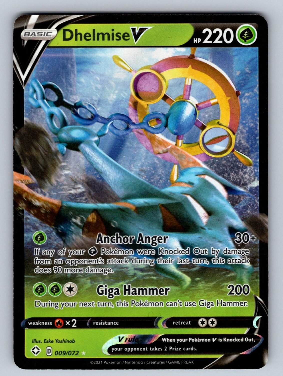Dhelmise V 009/072 NM/M Holo Shining Fates UR Pokemon T08188
