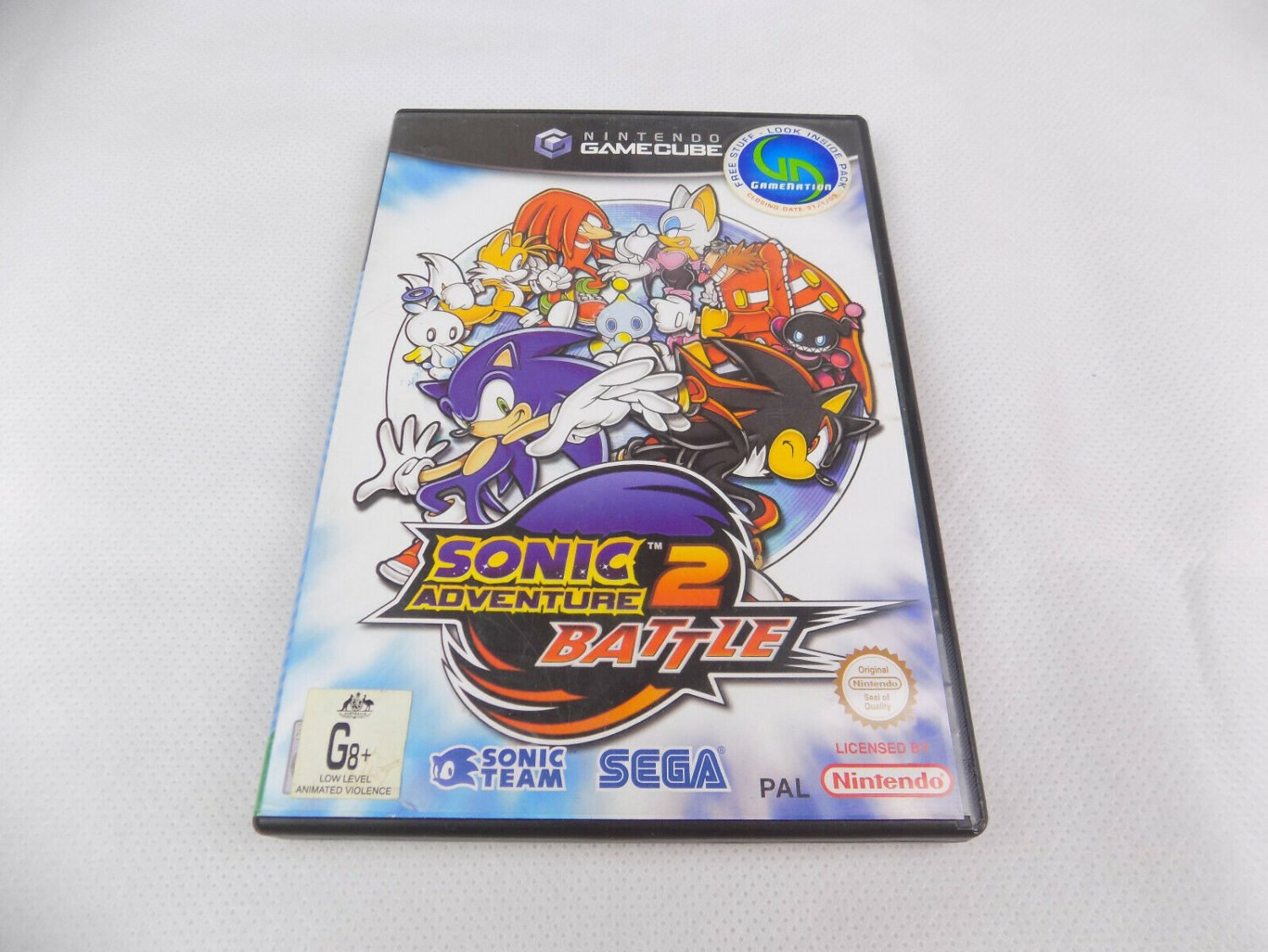 Mint Disc Nintendo Gamecube Sonic Adventure 2 II Battle - Inc Manual