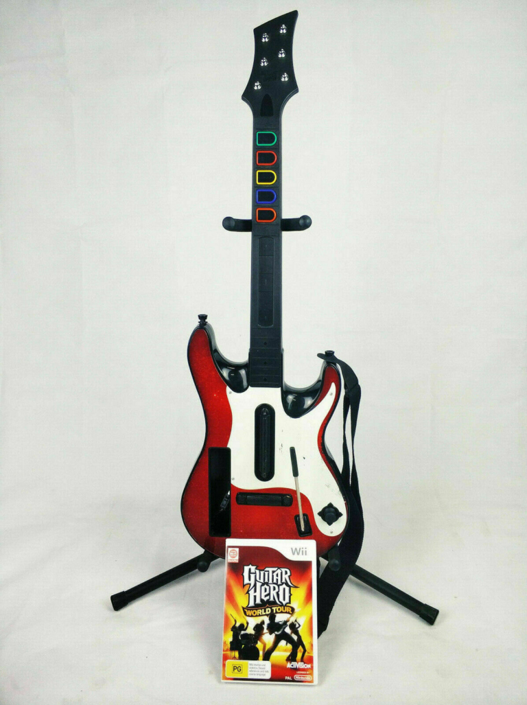 Nintendo Wii Guitar Hero Rock Band World Tour Guitar Controller Game Starboard Games